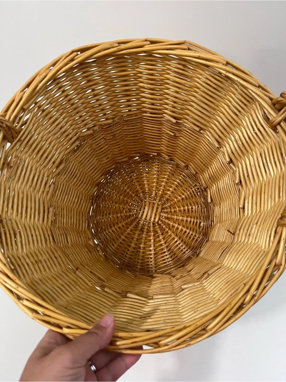 Vintage Wicker Basket Large 13” handles